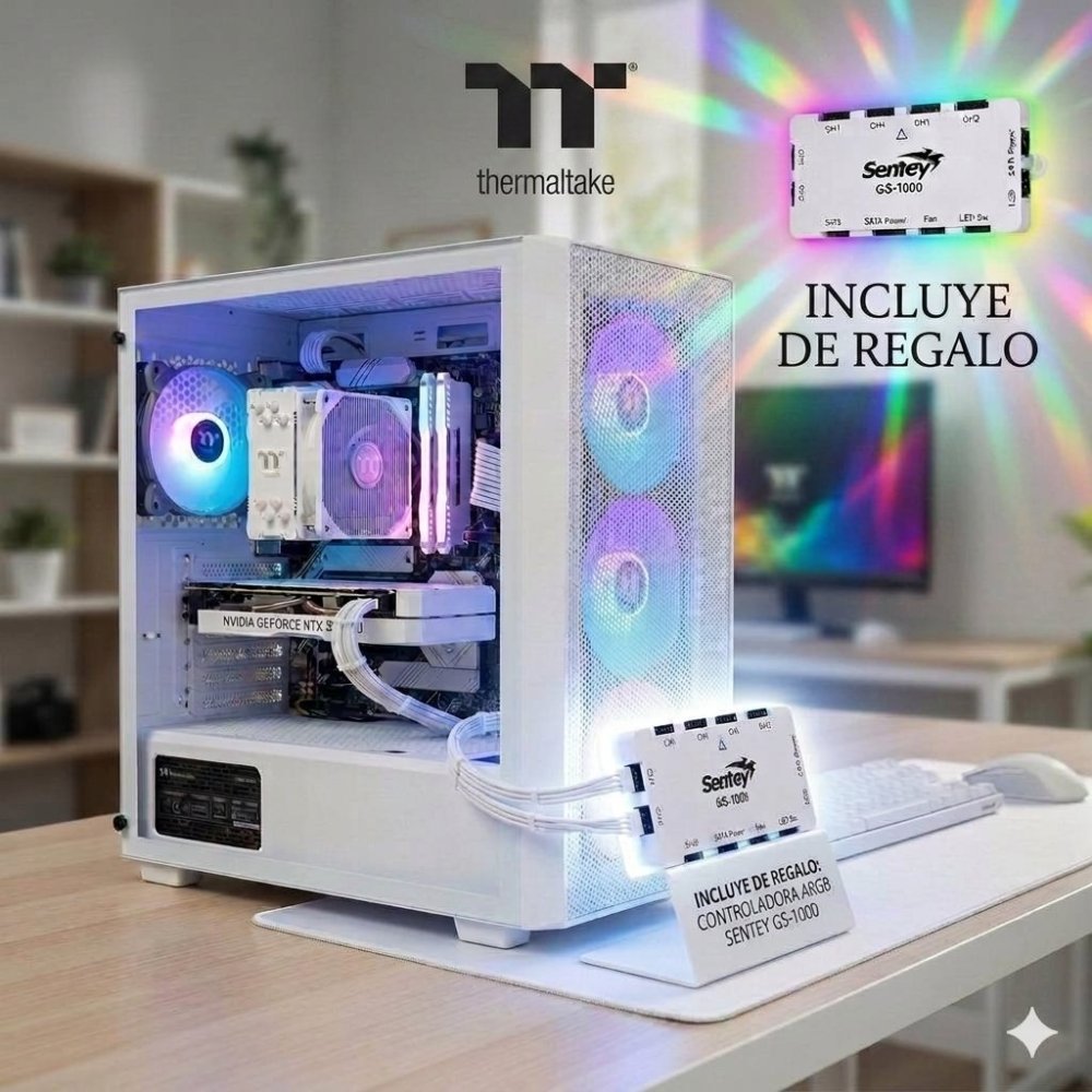 gabinete-pc-atx-thermaltake-s200tg-snow-4-coolers-controladora-rgb-regalo-gabinetethermaltakes200tgsnow